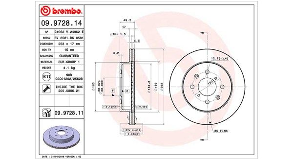 MAGNETI MARELLI Тормозной диск 360406074000